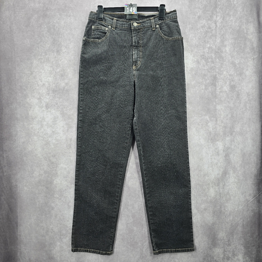 Relativity Black Missy Straight‎ Tapered Denim Jeans Pants 14